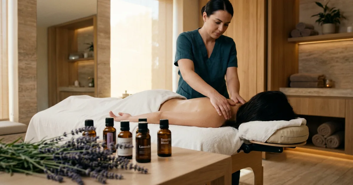 Аромамассаж в салоне Massage Batumi — расслабляющий массаж с эфирными маслами лаванды