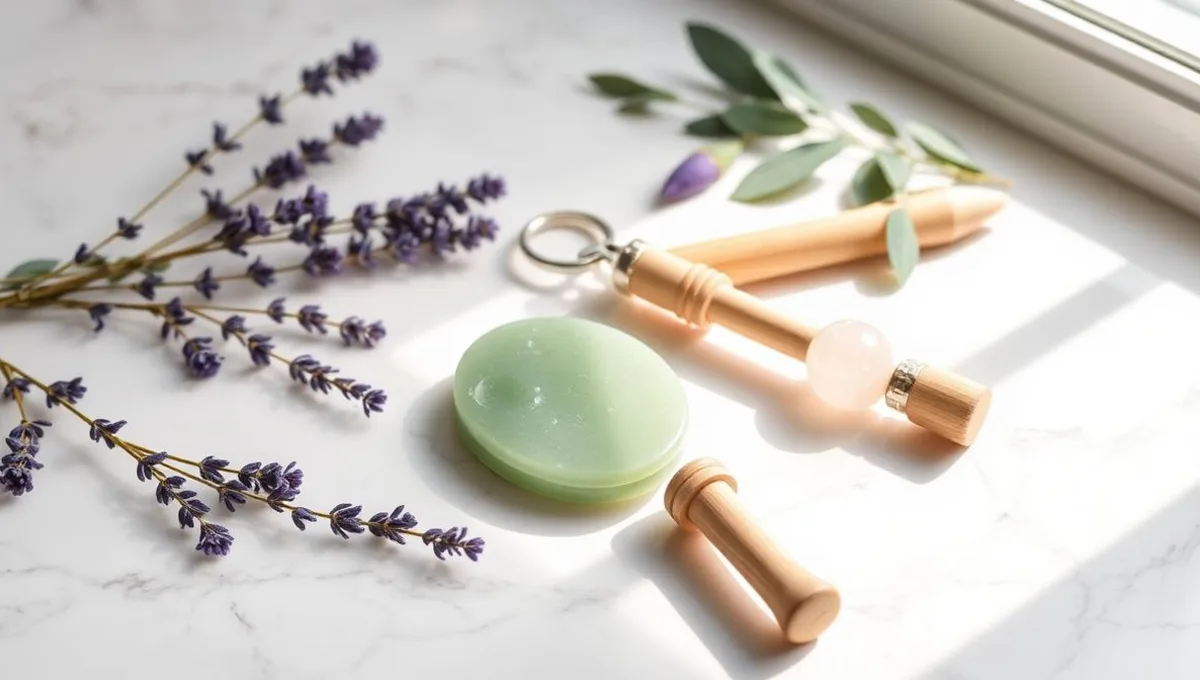 Профессиональный массаж лица в спа — мастер выполняет технику разминания по контурным линиям