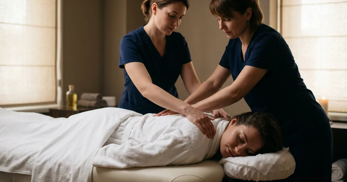 Массаж при мигрени в салоне Massage Batumi — мягкая проработка шеи и плеч вне приступа