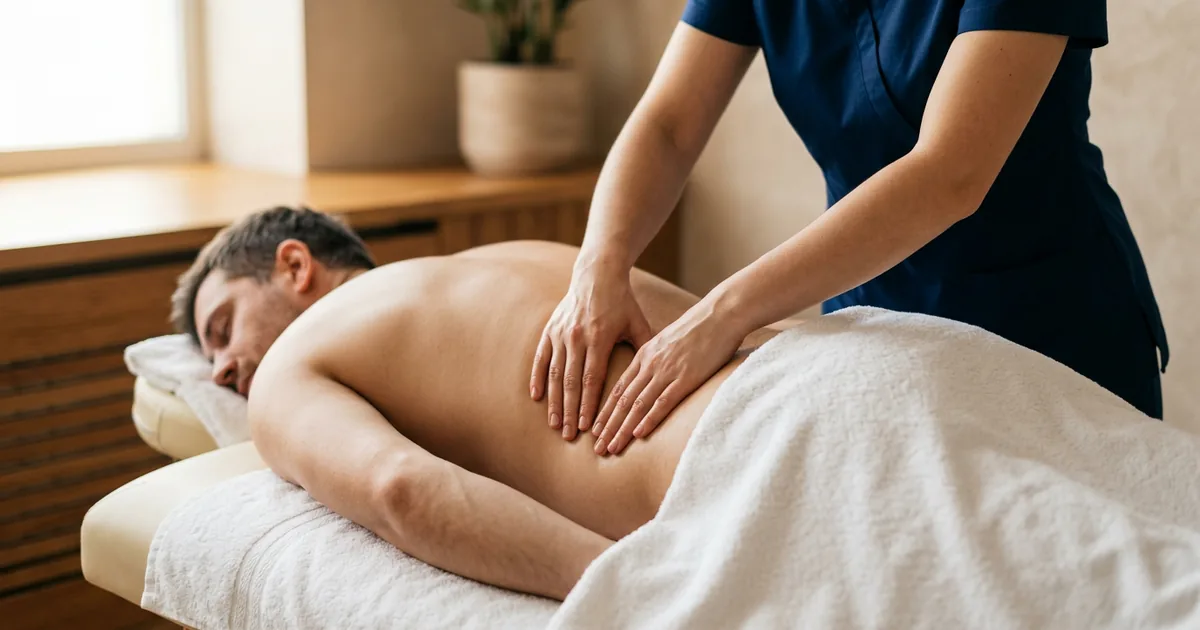 Массаж при остеохондрозе в салоне Massage Batumi — проработка паравертебральных мышц поясничного отдела