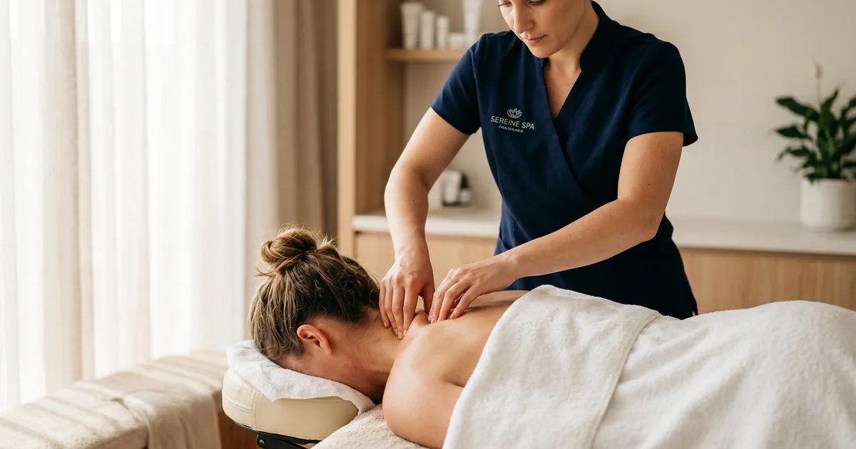 Массаж шейно-воротниковой зоны в салоне Massage Batumi — проработка трапециевидных мышц и плечевого пояса