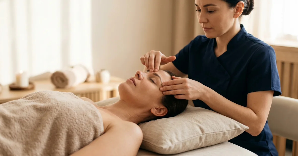 Точечный массаж головы в салоне Massage Batumi — акупрессура биоактивных точек на голове и лице