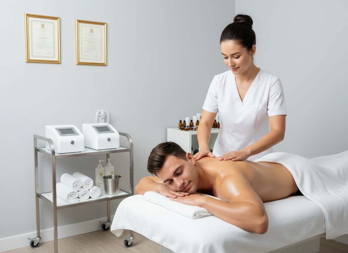 Лечебный массаж спины и шеи при остеохондрозе в Батуми — терапевтическая процедура для снятия боли — массаж в Батуми, Massage Batumi